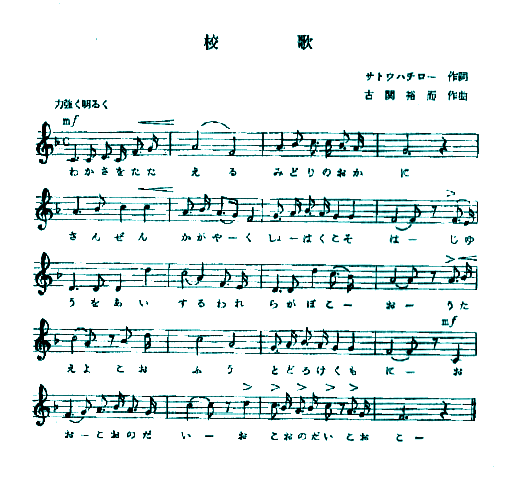 校歌の楽譜